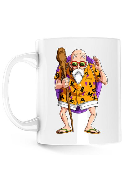 OEM Cana Dragon Ball Z Master Roshi Akira Toriyama Maestru, alba, 330 ml