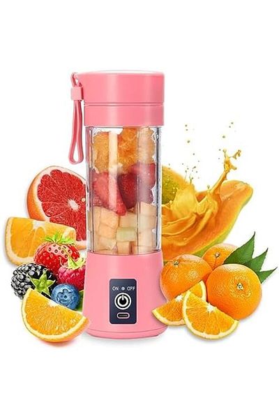 Biki Portable blender, fruit mixer with 6 blades, electric USB rechargeable juicer, fruit mixing machine
