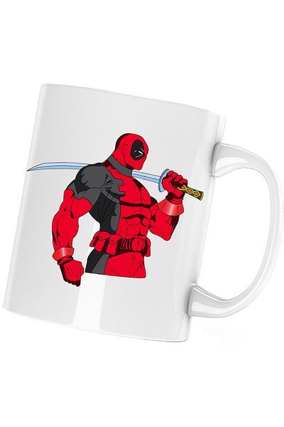 OEM Deadpool SuperHero Bodybuilding Mug, white, 330 ml