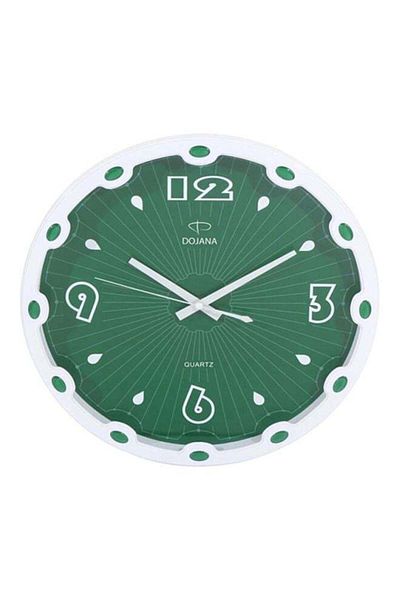 dojana Round Analog Wall Clock Green/White