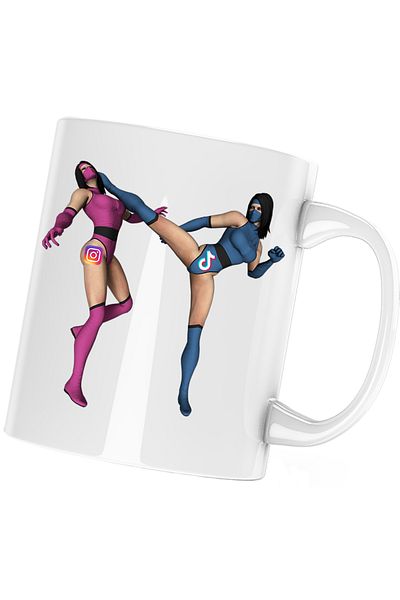OEM Cana Mortal Kombat Mileena VS Kitana, alba, 330 ml