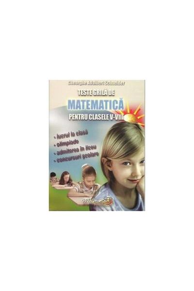 Editura Hyperion Math test grid for grades V-VIII, G