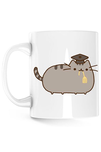 OEM Pusheen Cat Graduate Kitty Kitten Mug, white, 330 ml