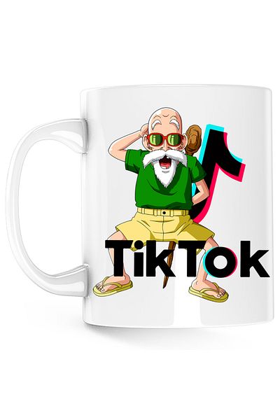 OEM Dragon Ball Z Tiktok Master Trainer Professor Tik Tok Mug, white, 330 ml