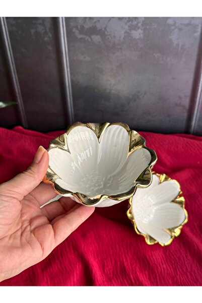 ROSSEV Flora Gold Round Bowl Set of 6