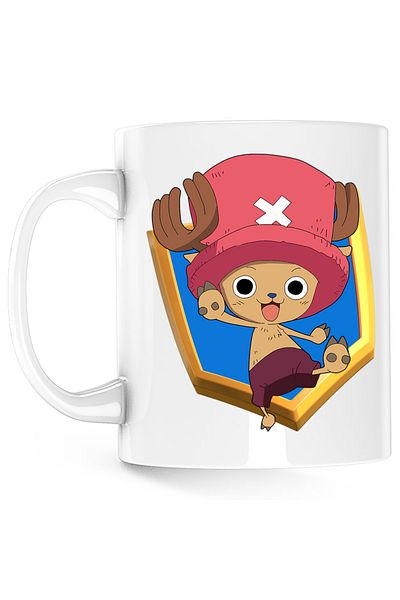 OEM One Piece Toni Chopper Clash Royale Shield Mug, white, 330 ml
