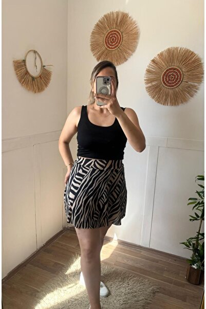 Butik Desenli Şort Etek