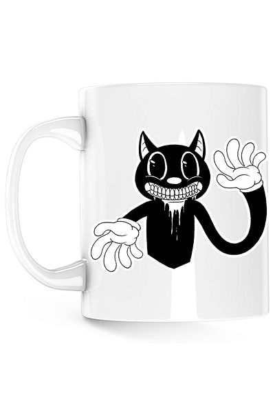 OEM Cana Cartoon Bad Cat Black, alba, 330 ml