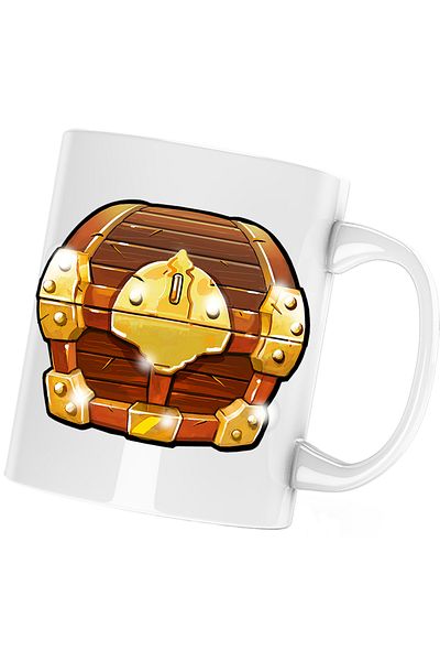 OEM Age of Empires Mug Treasure Chest Strategy Game, white, 330 ml