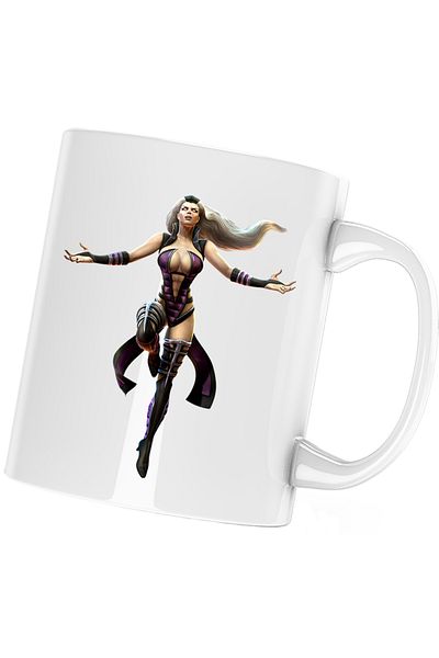 OEM Cana Mortal Kombat Sindel Shao Kahn Violet Gold Hair, alba, 330ml