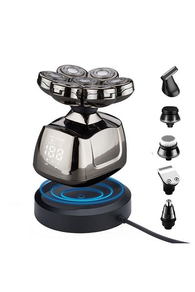 CLAUSTEEL Professional Men's Shaver, with 7 Heads, 6 in 1 Accessories, IPX6 Waterproof