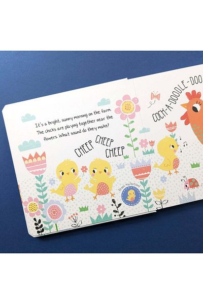 North Parade Children's book, NPP, Cheep Cheep On The Noisy Farm - Children's 12 Button Sound Book, 3+ years