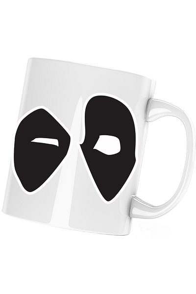 OEM Deadpool Mug, Cute Eyes, White, 330 ml