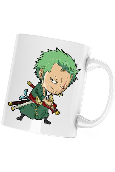 OEM One Piece Roronoa Zoro Child Pirate Hunter Mug, white, 330 ml