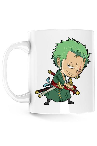 OEM One Piece Roronoa Zoro Child Pirate Hunter Mug, white, 330 ml