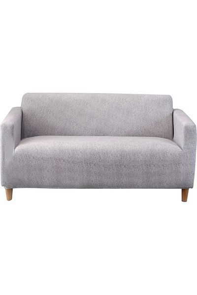 fun zone Sharpdo Printed Stretch Sofa Cover Grey