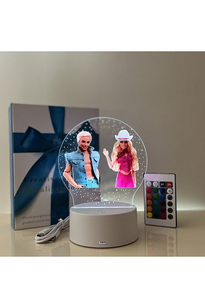 ILUMISHOP LED Night Light, Dolls1, 16 Colors, with remote control, USB power or 3 AA batteries