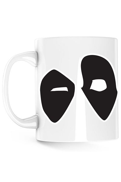 OEM Deadpool Mug, Cute Eyes, White, 330 ml