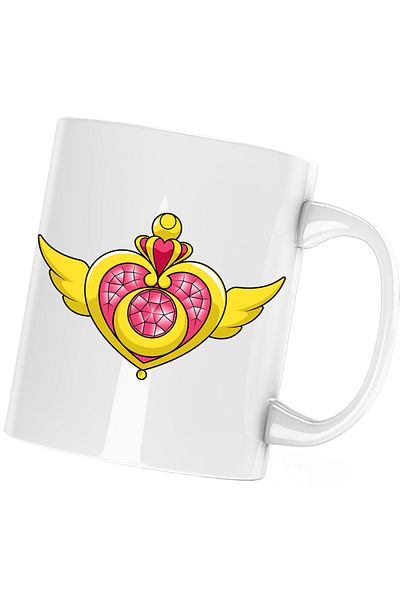 OEM Sailor Moon Heart Diadem Transformation Anime Mug, white, 330 ml