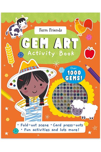 North Parade Children's book, NPP, Gem Art Activity Book: Farm Friends, 3+ years