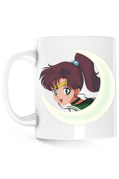 OEM Sailor Moon Jupiter Cartoon Mug, white, 330 ml