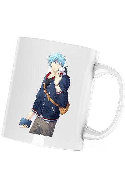 OEM Kuroko no Basket Tetsuya Puppy Player Anime Mug, white, 330 ml
