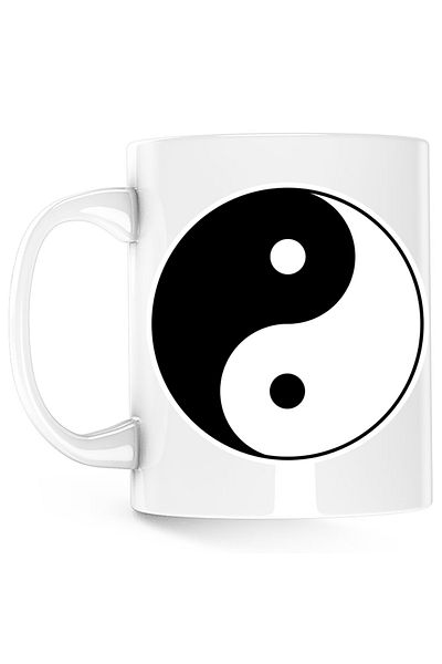 OEM Cana Yin Yang Symbol Logo Yoga Anime Naruto Zen, alba, 330 ml