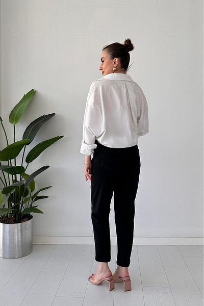 MaziButik Belted Jean Black