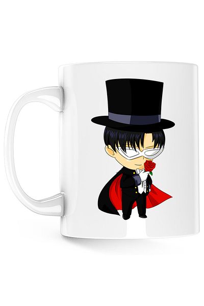 OEM Tuxedo Mask Valentines Day Dragobete mug, white, 330 ml