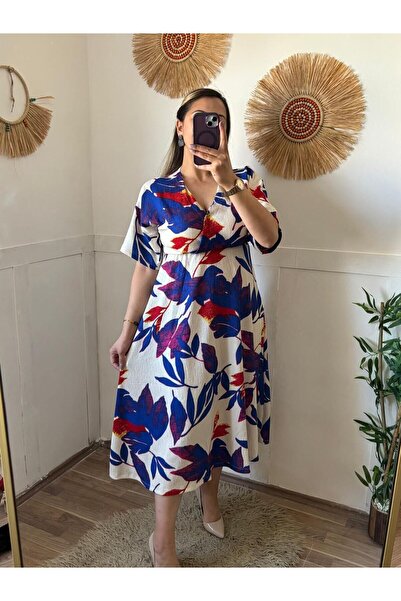 Butik Kruvaze Yaka Elbise