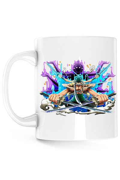 OEM One Piece Roronoa Zoro Ninja Pirate Mug, white, 330 ml