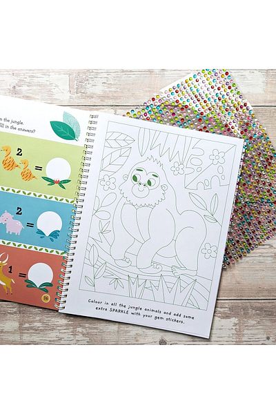 North Parade Children's book, NPP, Gem Art Activity Book: Jungle Animals, 3+ years