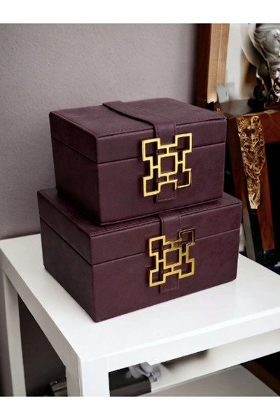 MIARIK DESIGN & DEKORASYON 2 Kareli Deri Kutu 8x16 10x20 Cm