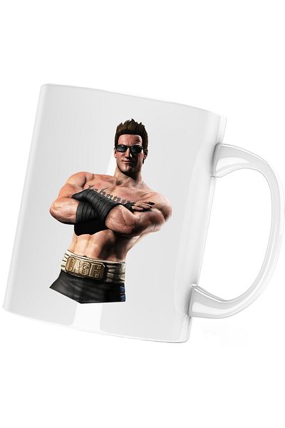 OEM Cana Mortal Kombat Johny Cage Sonya Jones Fitness Boxing, alba, 330 ml