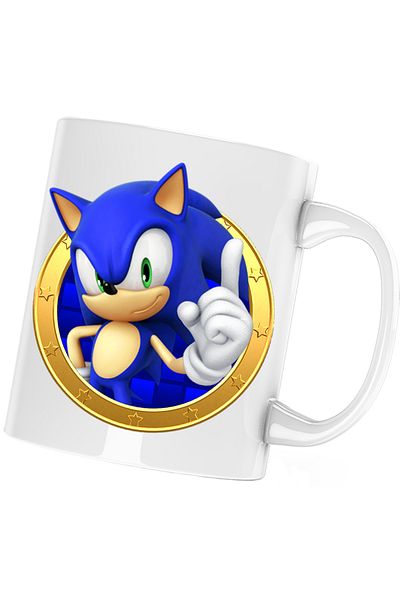 OEM Sonic the Hedgehog Coin Cartoon Mug, white, 330 ml