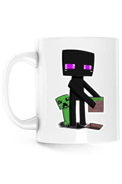 OEM Cana Enderman Creeper Builder Minecraft, alba, 330 ml