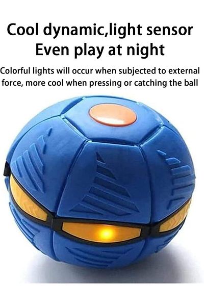 fulina Pet Toy Frisbee Ball 4 Pack, 6 Lights, 2 Modes, TPE Material, Suitable for Dogs