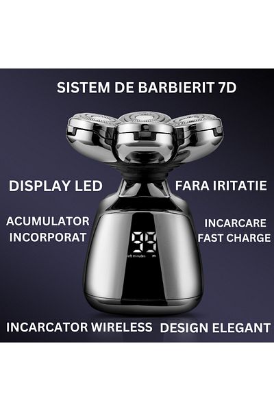 CLAUSTEEL Professional Men's Shaver, with 7 Heads, 6 in 1 Accessories, IPX6 Waterproof