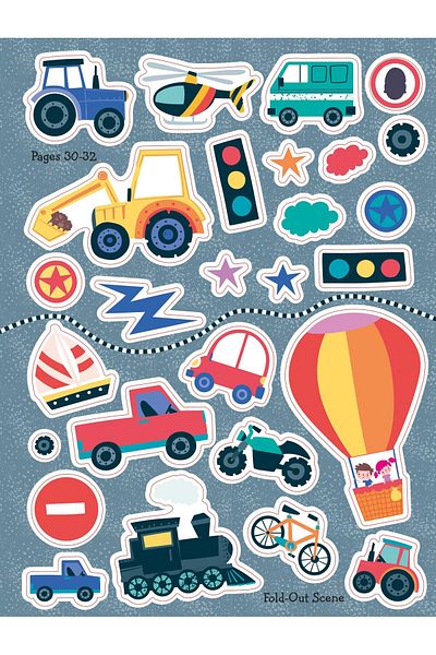 North Parade Children's book, NPP, Big Sticker Activity Book � Vehicles, 3+ years