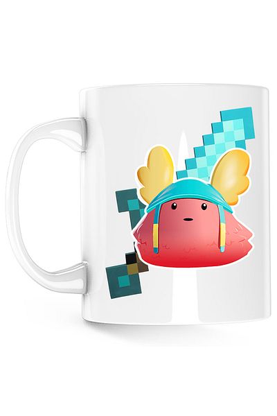 OEM Guff Minecraft Diamond Sword Mug, white, 330 ml