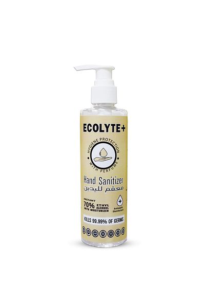 ECOLYTE+ Hand Sanitizer Skincare Antibacterial gel, antiseptic & disinfectant 70% Ethyl Alcohol - (250 ml)