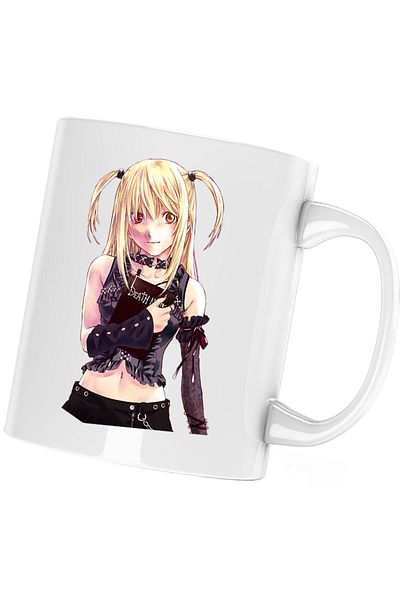 OEM Misa Amane Death Note Anime Dragobete Mug, white, 330 ml