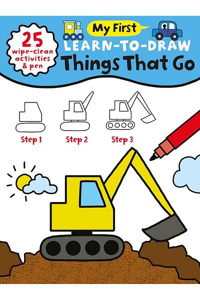 North Parade Children's book, NPP, Children's Learn-To-Draw Activity Book - Things That Go, 4+ years