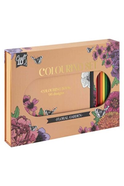 Craft Sensations Set creativ de colorat, carte 48 pagini si 10 creioane, flori