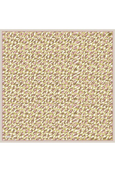 Elabutik Eșarfă de mătase Tivil cu talie 4103D GREEN OIL 90 x 90