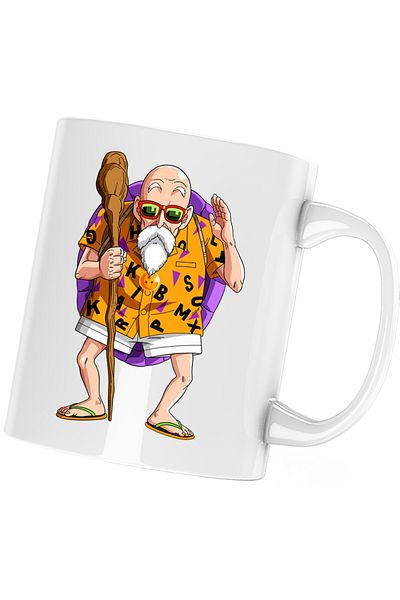 OEM Cana Dragon Ball Z Master Roshi Akira Toriyama Maestru, alba, 330 ml