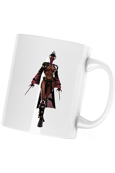 OEM Mortal Kombat Mileena Daggers Girl Taekwondo Mug, white, 330 ml