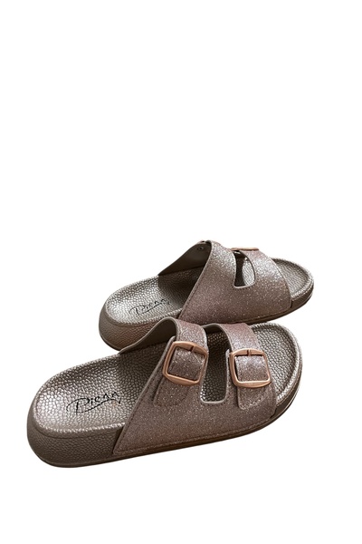 Pienn pudra bronz tokalı ortopedik terlik