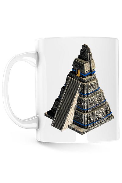 OEM Cana Age of Empires The Conqueror Maya Aztec Pyramid, white, 330 ml