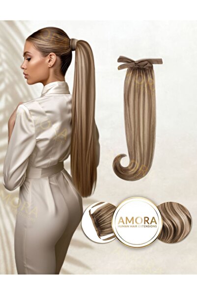 Amora Balayage Latte Cream - MegaVolum Ponytail Extensions